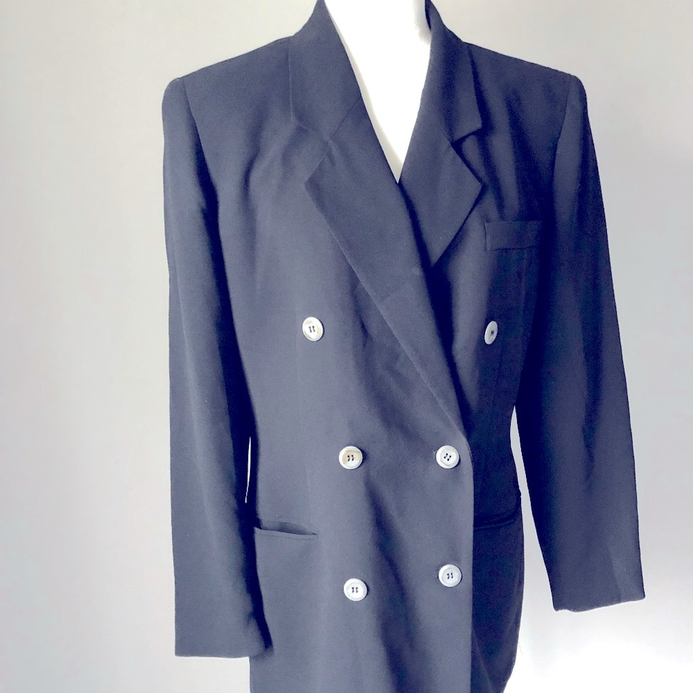 Evan Picone Black Blazer Suit Jacket